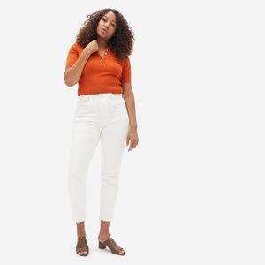 Everlane Curvy Cheeky Jean, Size 32 Ankle, Color: Bone, TAGS STILL ON